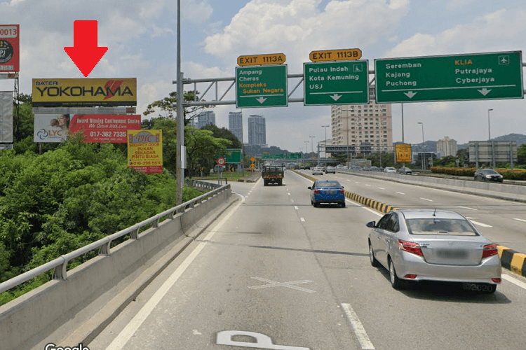 1 Sided Free Standing Billboard at LDP KM19.45, Subang Jaya, Selangor