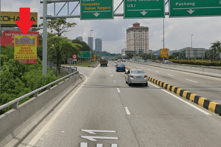 1 Sided Minipole Billboard at LDP Sunway KM19.45, Petaling Jaya, Selangor