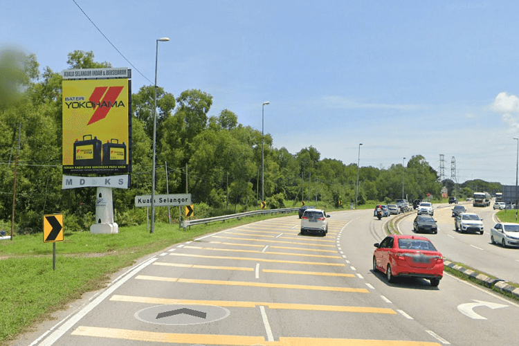1 Sided Minipole Billboard at Jalan Klang - Teluk Intan, Kuala Selangor, Selangor (to Kapar)