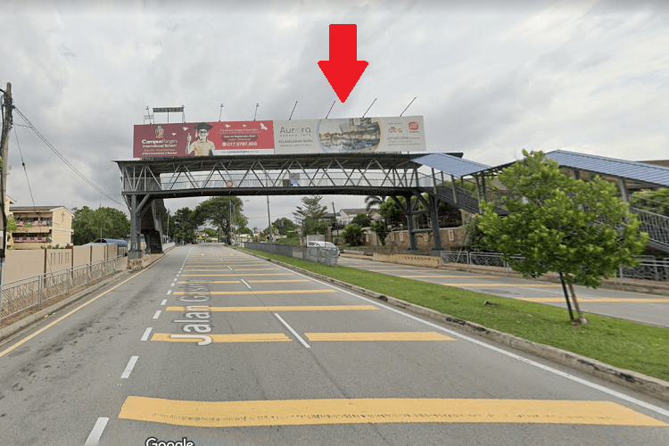 1 Sided Overhead Bridge Billboard at Jalan Gasing, Petaling Jaya, Selangor (in front of SK La Salle School)