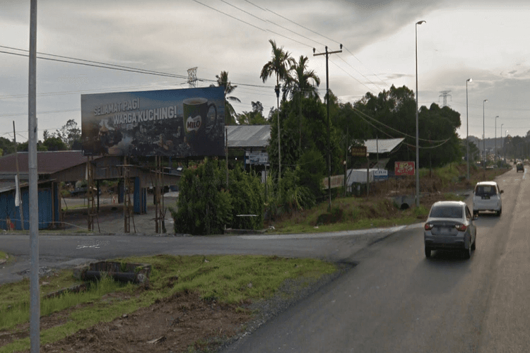 1 Sided Free Standing Billboard at Jalan Kuching - Serian, Siburan, Sarawak (turning to Jalan Taman Beverly behind Hunco Restaurant)