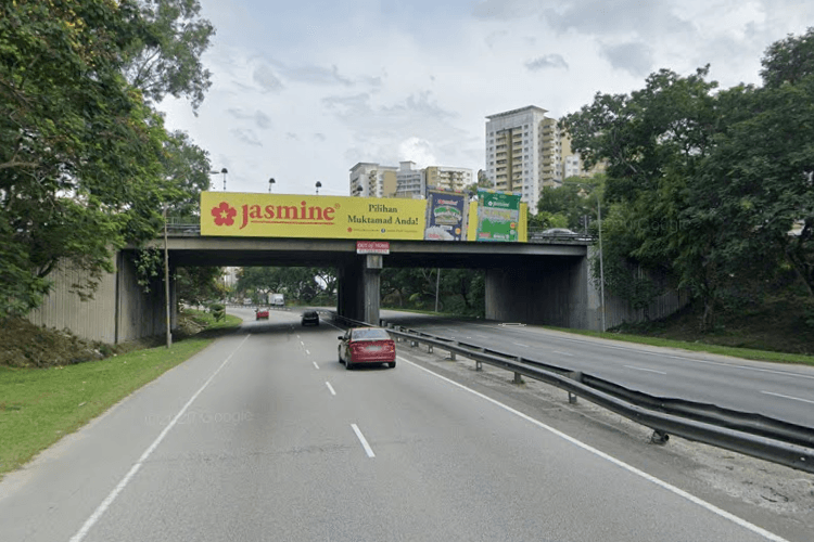 1 Sided Overhead Bridge Billboard at Jalan Kuching, Kuala Lumpur