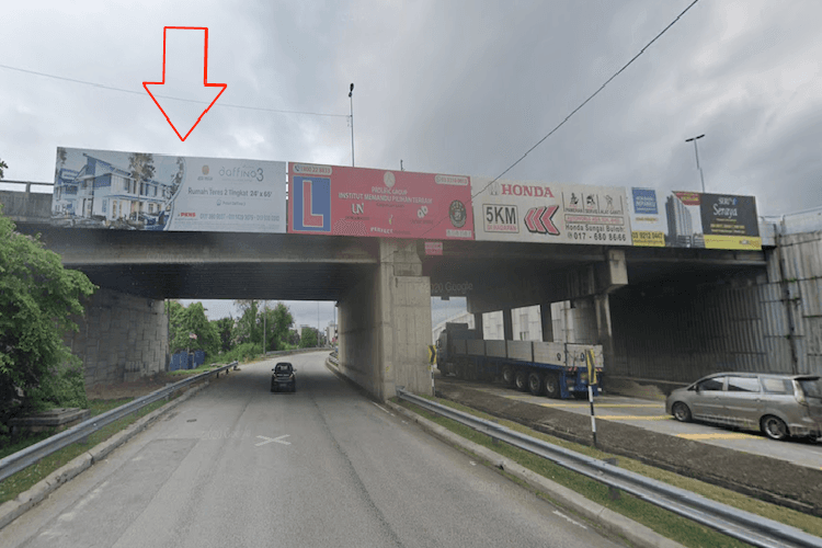 1 Sided Overhead Bridge Billboard at Jalan Kuala Selangor (A), Petaling Jaya, Selangor (near KTM Sungai Buloh)