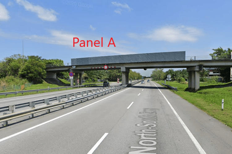 2 Panel Overhead Bridge Billboard at NSE KM214.8, Matang, Perak