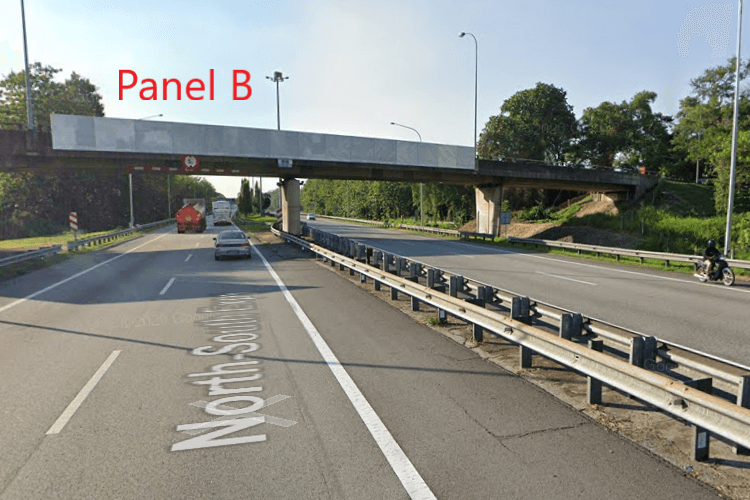 2 Panel Overhead Bridge Billboard at NSE KM221.4, Changkat Jering, Perak