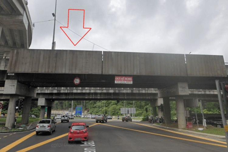 1 Sided Overhead Bridge Billboard at LDP / Sri Damansara, Petaling Jaya, Selangor (towards Bandar Sri Damansara)