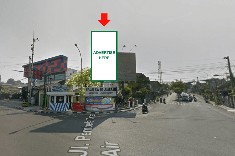 1 Panel Vertical Static Billboard at Jl. Pasar Kembang Jlagran, Yogyakarta, Daerah Istimewa Yogyakarta 