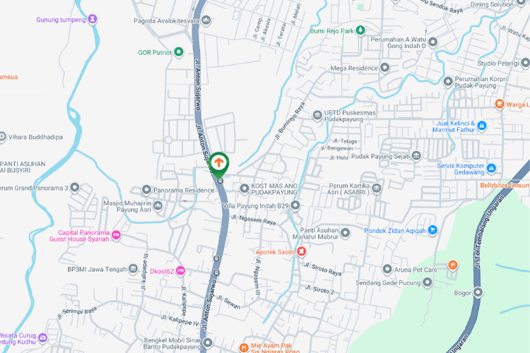 Map - Vertical Static Billboard at Jl. Perintis Kemerdekaan, Semarang, Jawa Tengah  (SD Pudak Payung 01)
