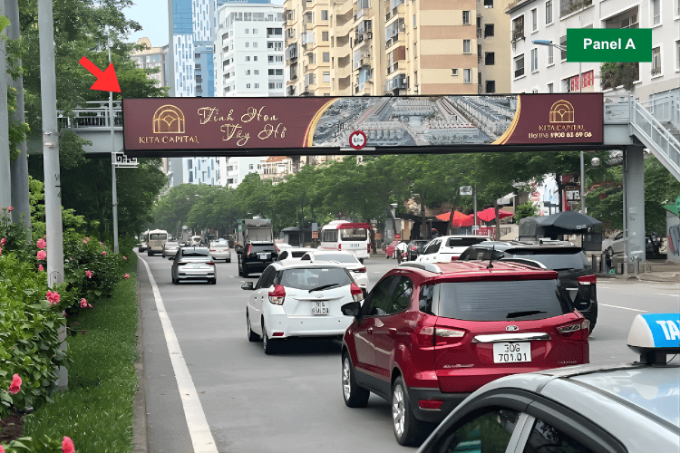 2 Panel Horizontal Light Box Billboard at Xuan La, Phu Thuong Ward, Ha Noi City (Xuan La Overpass)