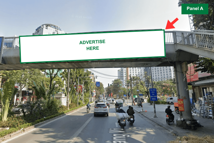 4 Panel Horizontal Light Box Billboard at 95 Giang Vo Street, O Cho Dua Ward, Ha Noi City (Giang Vo Overpass)