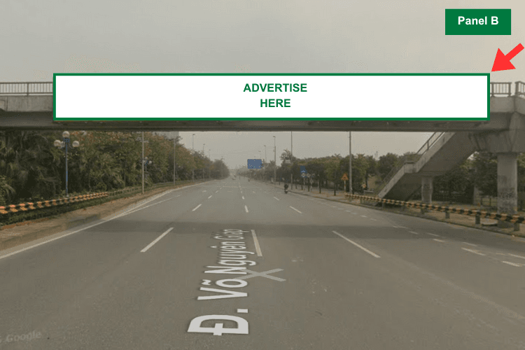 Panel B - Horizontal Light Box Billboard at Vo Nguyen Giap, Dong Anh Ward, Ha Noi City (Vinh Ngoc Overpass)
