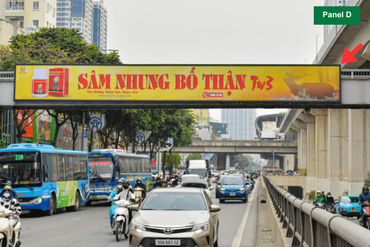 Day view (Panel D) - Horizontal Light Box Billboard at 473 Nguyen Trai Street, Thanh Xuan Ward, Ha Noi City