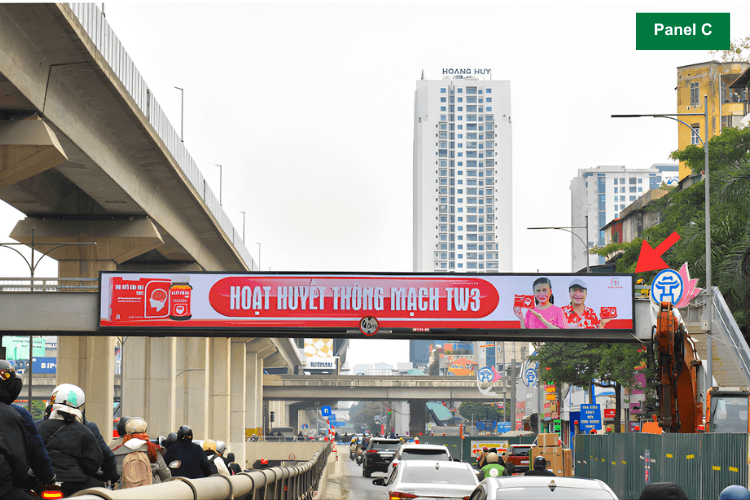 Day view (Panel C) - Horizontal Light Box Billboard at 473 Nguyen Trai Street, Thanh Xuan Ward, Ha Noi City