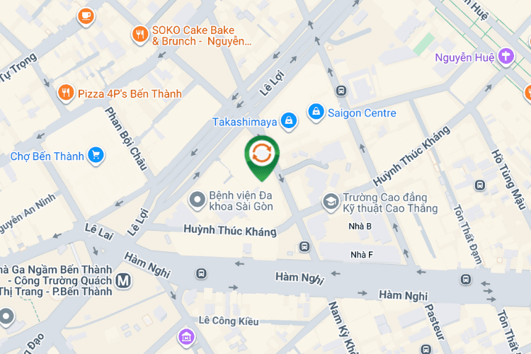 Map - Vertical E-tower Panel Billboard at 73 Nam Ky Khoi Nghia Street, Ben Thanh Ward, Ho Chi Minh City (Saigon Centre)