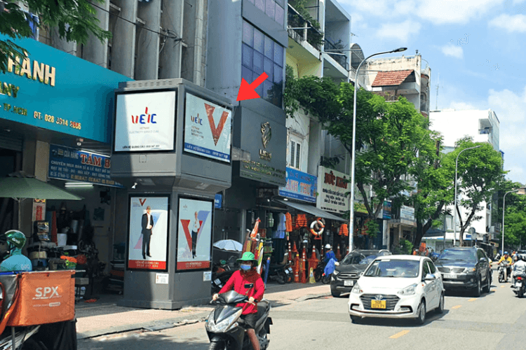 8 Sided Vertical E-tower Panel Billboard at 43 Yersin Street, Ben Thanh Ward, Ho Chi Minh City