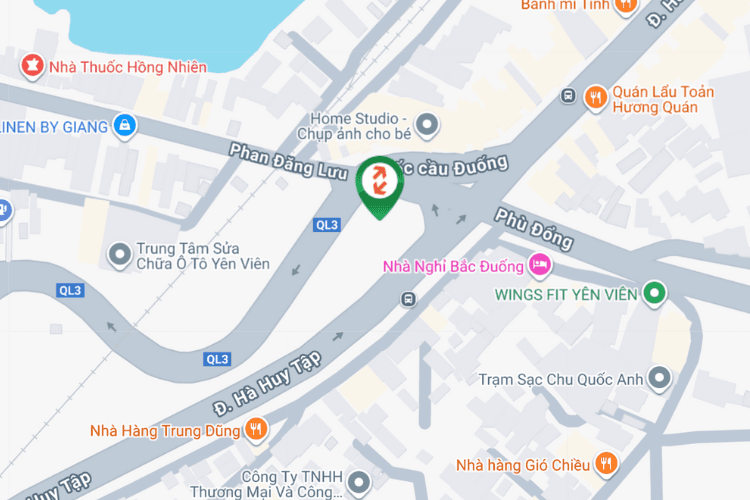 Map - Horizontal Unipole Billboard at Ha Huy Tap Street, Phu Dong Ward, Ha Noi City (Ha Huy Tap - Cau Duong - Gia Lam Intersection)