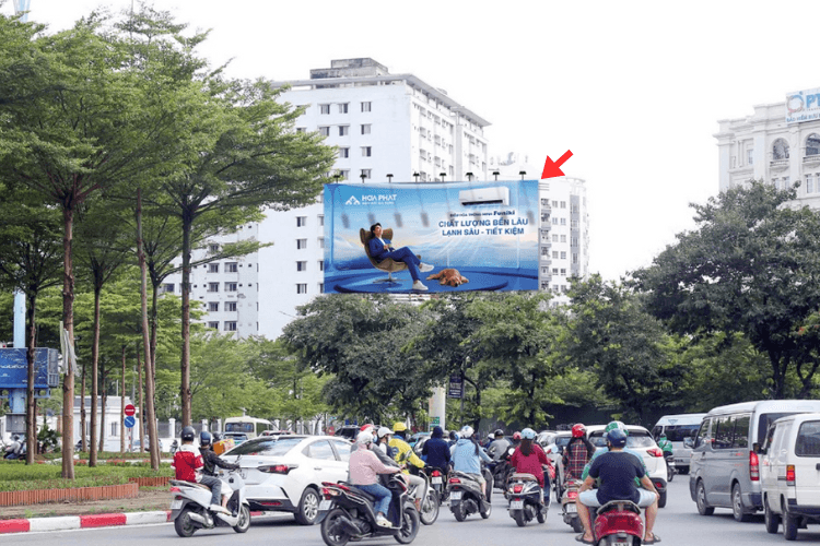 1 Bảng quảng cáo trụ đơn tại đường Trần Thái Tông, Phường Nghĩa Đô, Thành phố Hà Nội (Vòng xoay Tôn Thất Thuyết - Trần Thái Tông)
