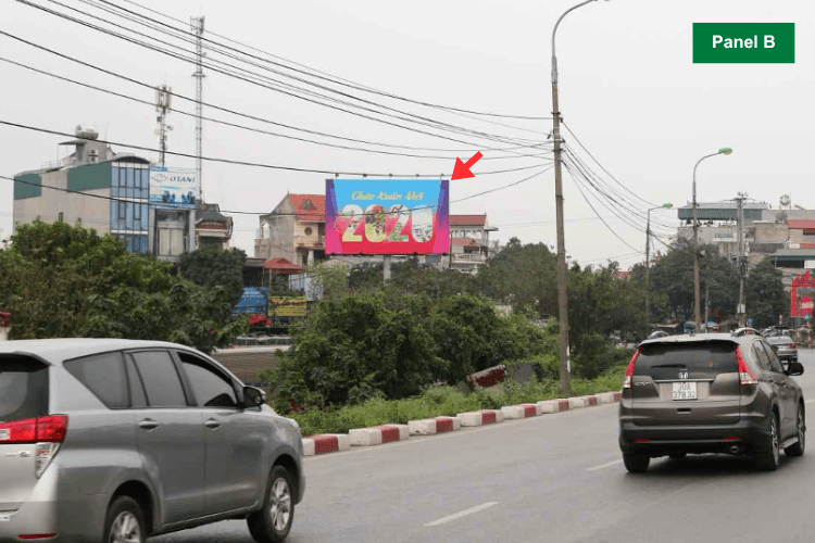 Day view (Panel B) - Horizontal Unipole Billboard at Ha Huy Tap Street, Phu Dong Ward, Ha Noi City (Ha Huy Tap - Cau Duong - Gia Lam Intersection)