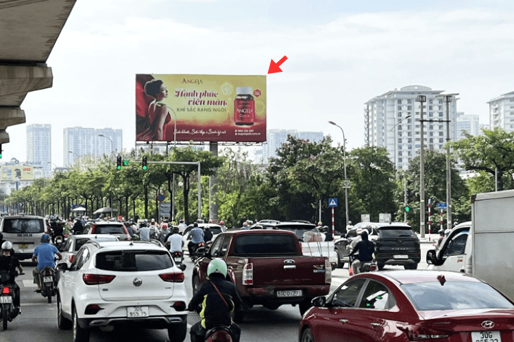 1 Bảng quảng cáo trụ đơn tại đường Hồ Tùng Mậu, Phường Từ Liêm, Thành phố Hà Nội (Nút giao Hồ Tùng Mậu - Nguyễn Cơ Thạch - Từ Liêm).