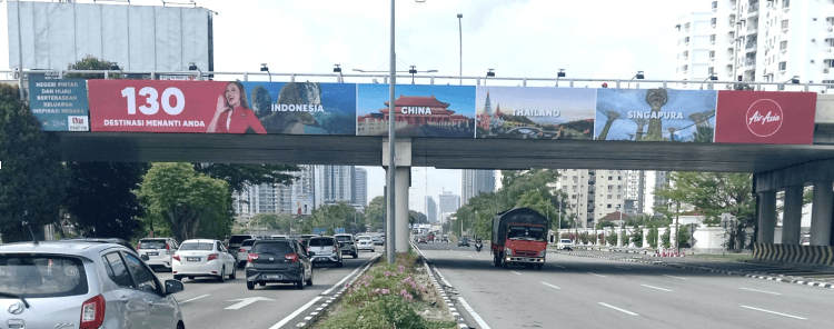 1 Panel Overhead Bridge Billboard at Tun Dr Lim Chong Eu Highway, Gelugor, Penang (to Georgetown)