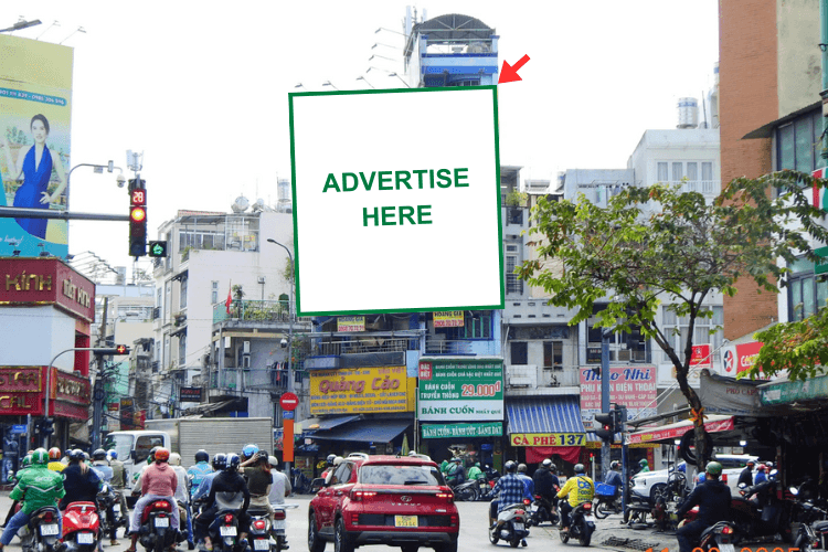 1 Panel Vertical Wallscape Billboard at 133 Hoang Dieu, Khanh Hoi Ward, Ho Chi Minh City