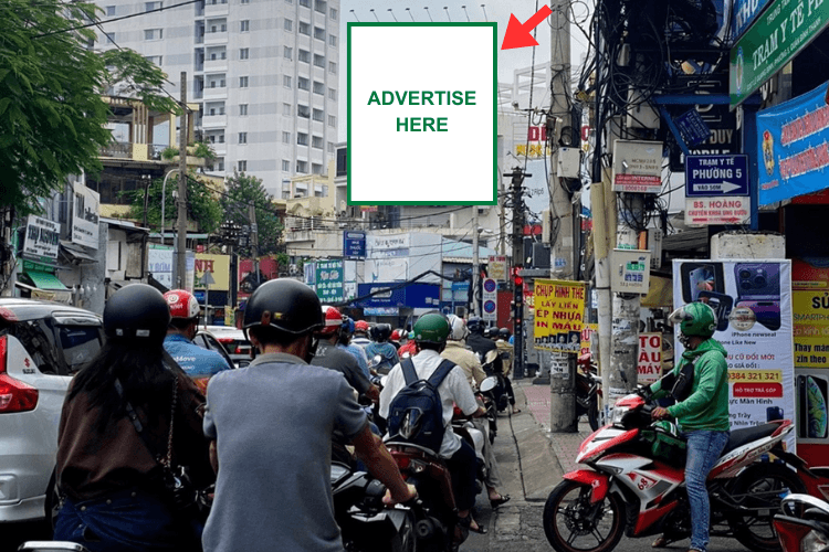 Vertical Wallscape Billboard at 309 Le Quang Dinh, Gia Dinh Ward, Ho Chi Minh City