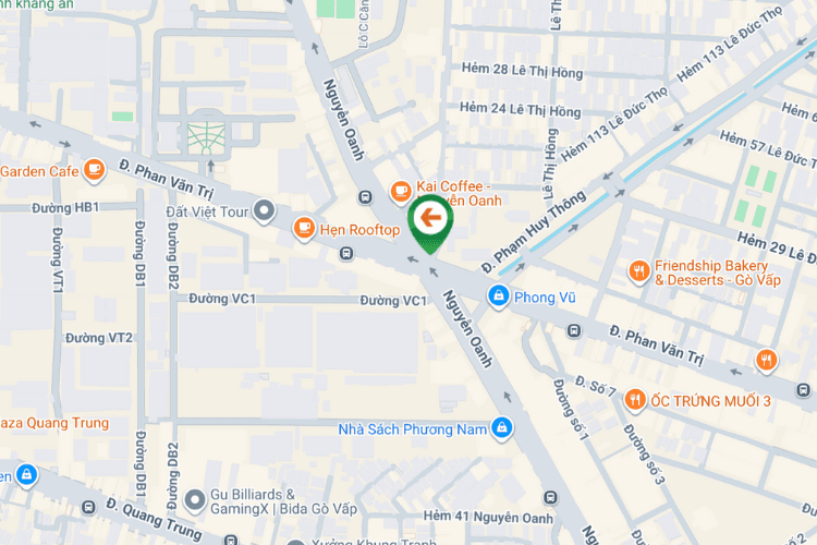 Map - Horizontal Unipole Billboard at 626 Phan Van Tri, Hanh Thong, Ho Chi Minh City