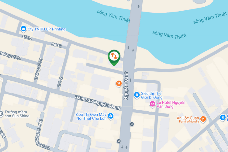 Map -  Horizontal Unipole Billboard at B1 Nguyen Oanh, Go Vap Ward, Ho Chi Minh City