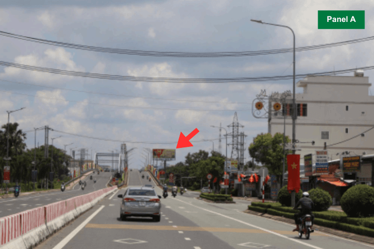 3 Sided Horizontal Unipole Billboard at Khu Vuc Cho Phuong 2, Long An Ward, Tay Ninh (Tan An Bridge)