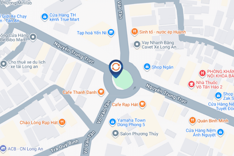 Map - Horizontal LED Circular Unipole Billboard at 1 Nguyen Trung Truc, Long An Ward, Tay Ninh