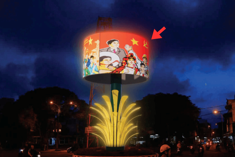 2 Sided Horizontal LED Circular Unipole Billboard at 1 Nguyen Trung Truc, Long An Ward, Tay Ninh