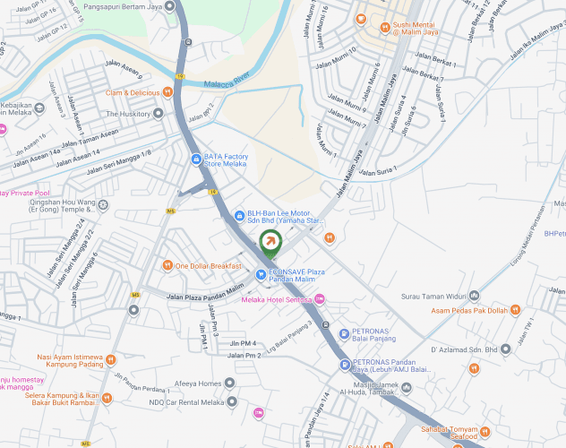 Map - Overhead Bridge Billboard at Persimpangan Jalan Malim - Jalan Pandan Jaya, Melaka (right panel)