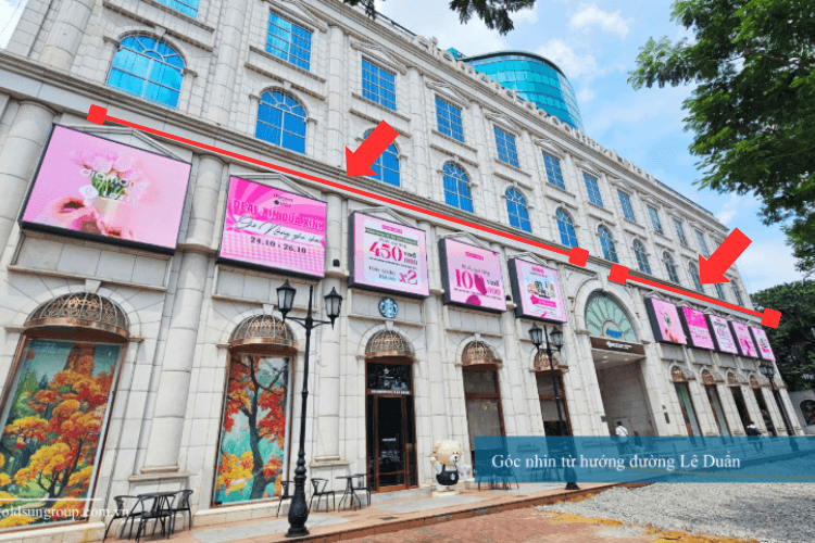 10 bảng quảng cáo màn hình LED ngang tại 34 Lê Duẩn, phường Sài Gòn, TP. Hồ Chí Minh (Diamond Plaza)