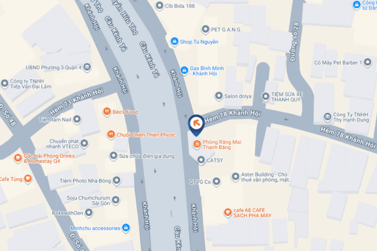 Map - Horizontal LED Screen Billboard at 78 Khanh Hoi, Khanh Hoi, Ho Chi Minh City