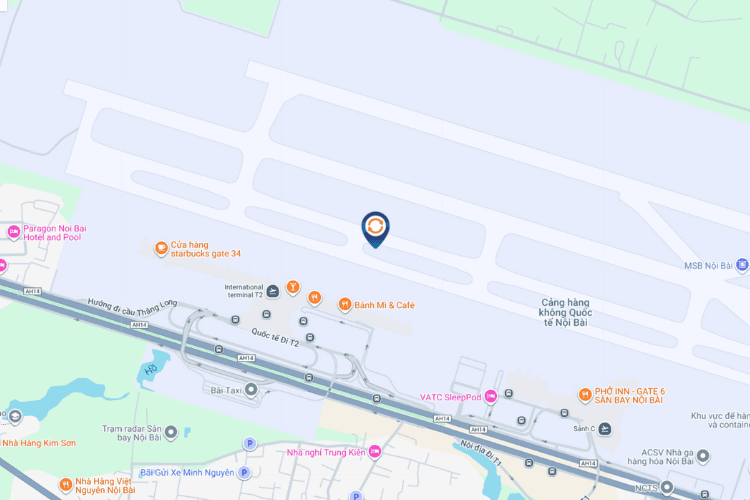 Map - Vertical LED Column Cladding Billboard at Noi Bai International Airport, Noi Bai, Ha Noi City (Battery Charging Area)