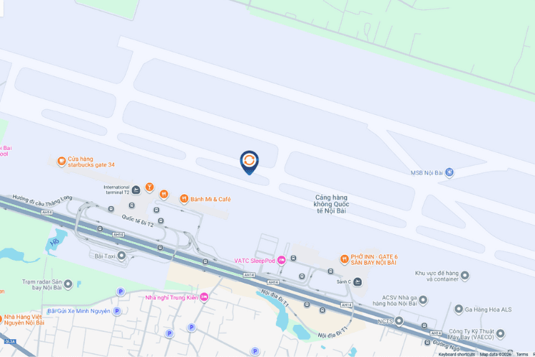 Map - Horizontal LED Wall Cladding Billboard at Noi Bai International Airport, Noi Bai, Ha Noi City (Halls A and B, Level 1, Terminal T1)