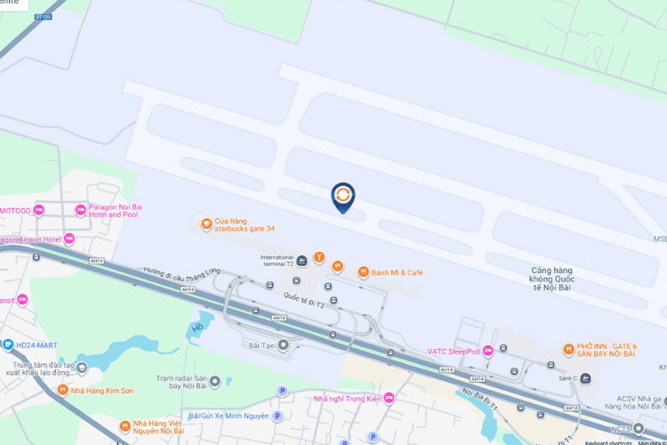 Map - Vertical LED Wall Cladding Billboard at Noi Bai International Airport, Noi Bai, Ha Noi City (Security screening area, Wing A, Terminal T1)