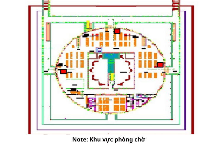 Map - Waiting Area - Vertical LED Column Cladding Billboard at Phu Cat Airport, Phu Cat, Gia Lai (Battery Charging Areas)