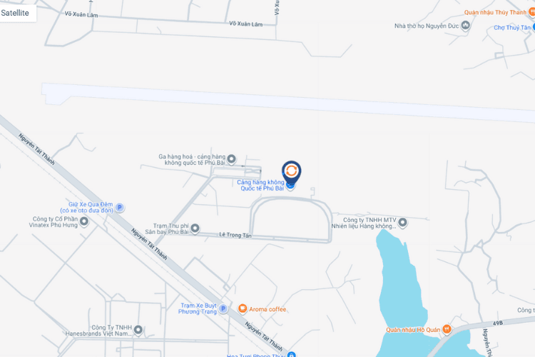 Map - Vertical LED Column Cladding Billboard at Phu Bai International Airport, Phu Bai, Hue City (Battery Charging Areas)