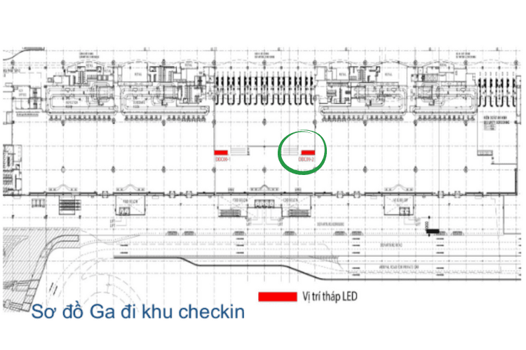 Map - Horizontal LED Wall Cladding Billboard at Tan Son Nhat International Airport, Tan Son Hoa, Ho Chi Minh City (East Wing, Terminal 3)