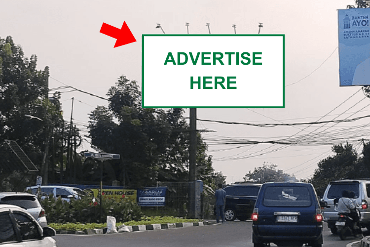 1 Panel Horizontal Static Billboard at Jl. Raya Serpong, Setu, Tangerang Selatan, Banten (Bundaran Batan Indah)