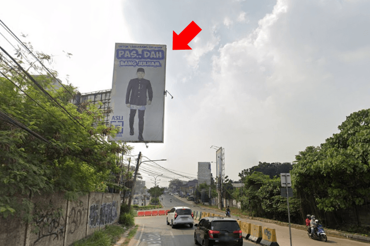 1 Sided Vertical Static Billboard at Jl. Ciater bar, Ciater, Serpong, Tangerang Selatan, Banten (nearby Taman Kota 2 BSD)