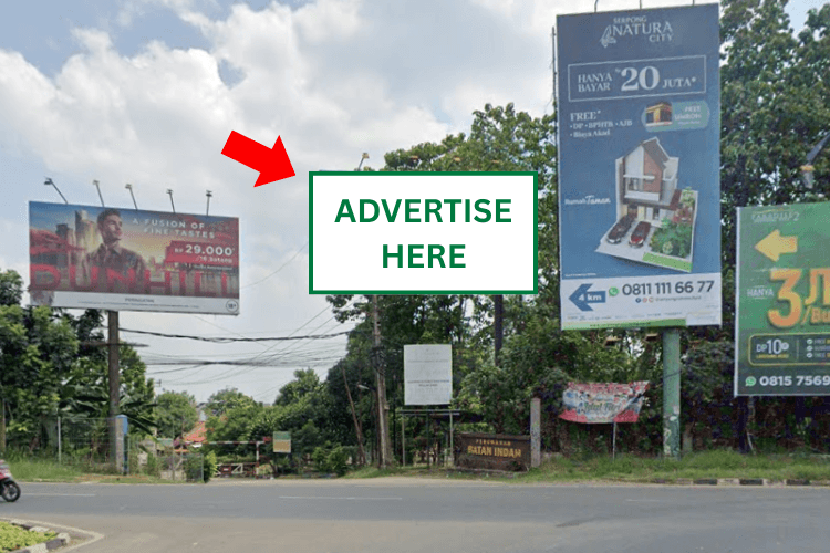 1 Panel Horizontal Static Billboard at Jl. Raya Serpong, Setu, Setu, Tangerang Selatan, Banten (Bundaran Batan Indah)