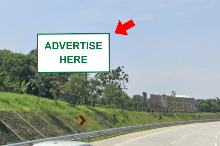 1 Sided Horizontal Static Billboard at Jl. Tol Jkt Serpong - Balaraja, Cilenggang KM 13.400), Serpong, Tangerang Selatan, Banten (Tugu tol Serpong Balaraja, side B)