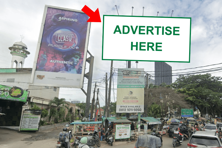 1 Sided Horizontal Static Billboard at Jl. Bayangkara Pusdiklantas, Pakualam, Serpong Utara, Tangerang Selatan, Banten (nearby Alam Bistro n Cafe)