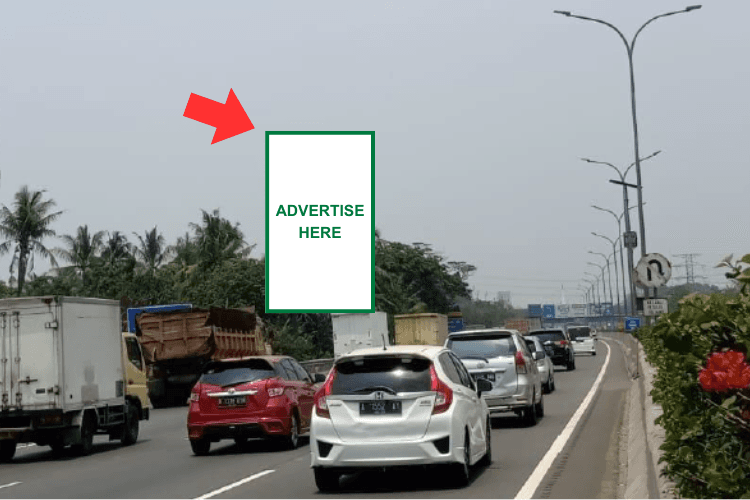 1 Panel Vertical Static Billboard at Jl. Tol Tangerang Merak, Pasir Jaya, Cikupa, Kabupaten Tangerang, Banten (KM 30+800)
