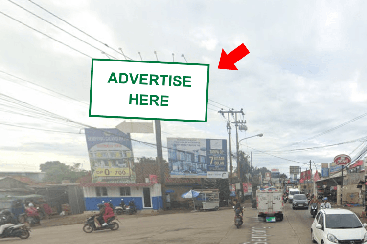1 Sided Horizontal Static Billboard at Jl. Raya Cisauk Lapan, Suradita, Cisauk, Kabupaten Tangerang, Banten (in front of Pos Dishub Suradita)