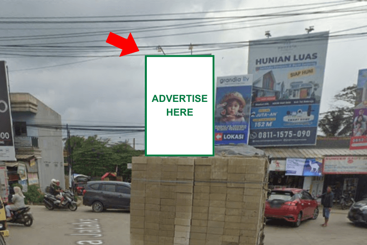 1 Sided Vertical Static Billboard at Jl. Raya Parung Panjang, Caringin, Pagedangan, Kabupaten Tangerang, Banten (nearby Indomaret)
