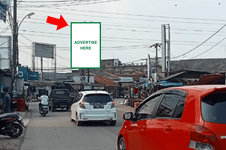 1 Sided Vertical Static Billboard at Jl. Raya Korelet, Ranca Iyuh, Panongan, Kabupaten Tangerang, Banten (nearby Pasar Ranca Iyuh)