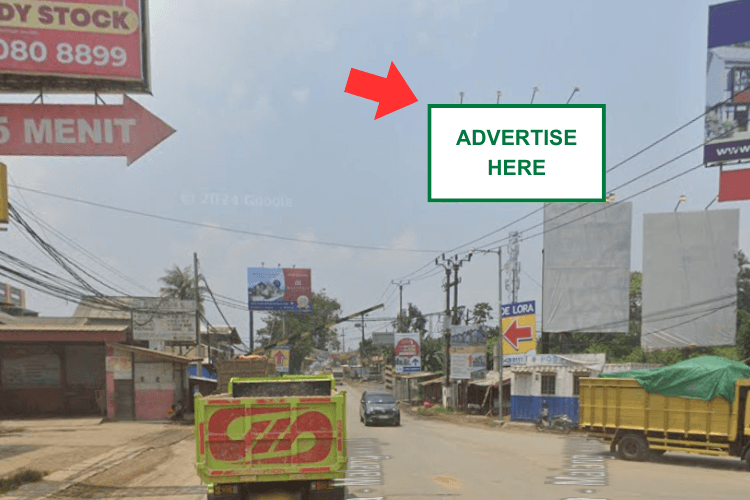1 Sided Horizontal Static Billboard at Jl. Raya Parung Panjang, Malang Nengah, Pagedangan, Kabupaten Tangerang, Banten (Pertigaan LG)